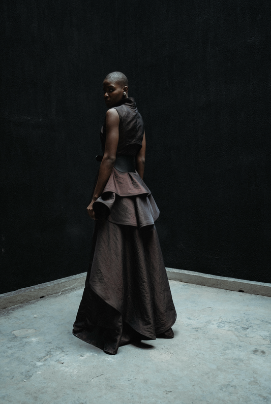 ABEJA RUFFLE DRESS
