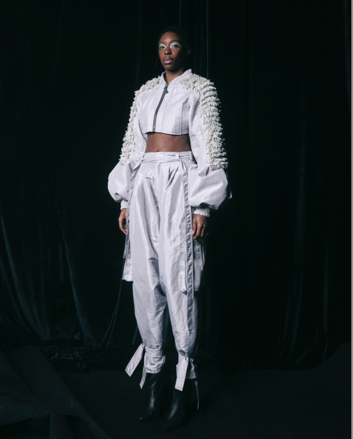 CROP JACKET GLOBO LAVANDA