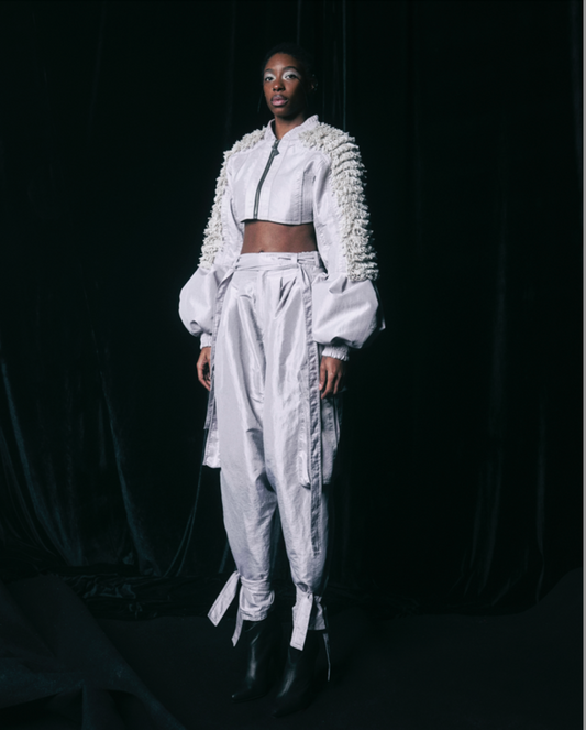 CROP JACKET GLOBO LAVANDA