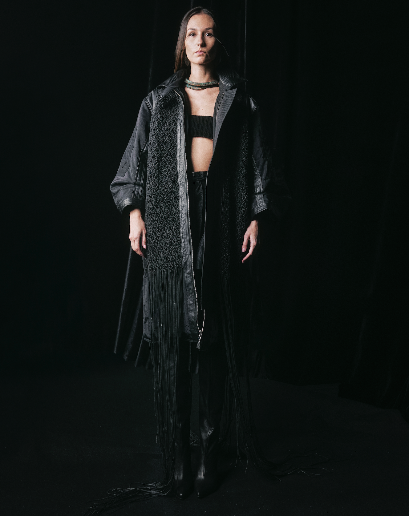 MACRAME  MAXI COAT