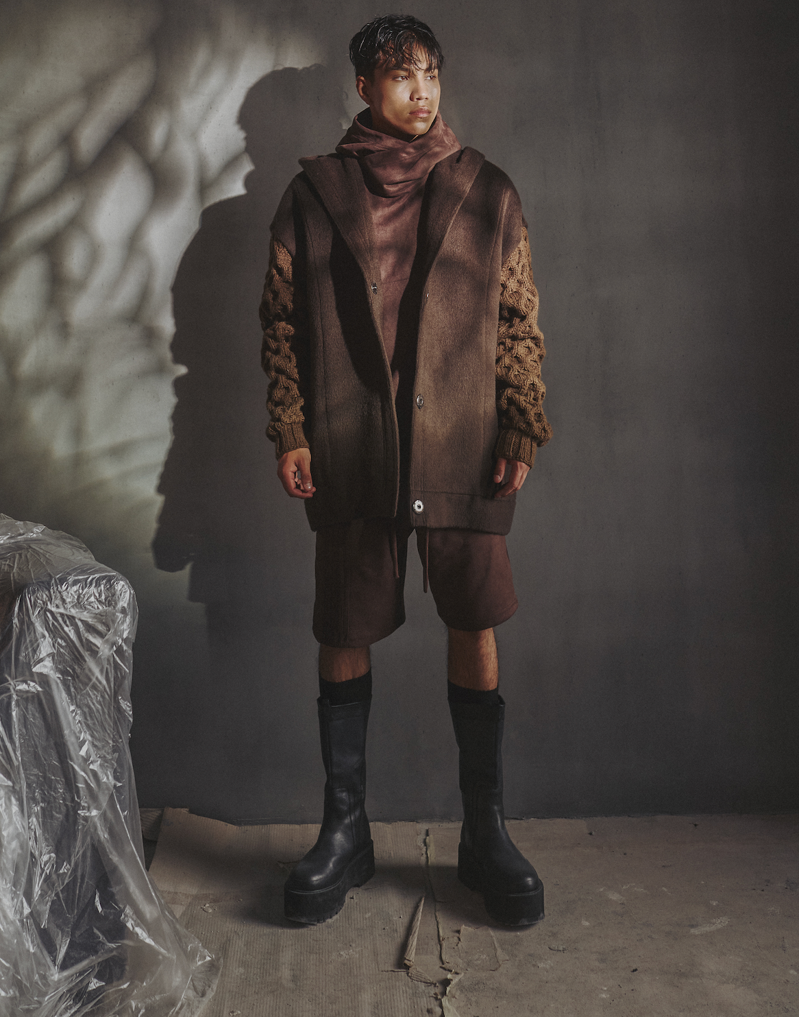 SWEATER WOOL HOOD (PINS)
