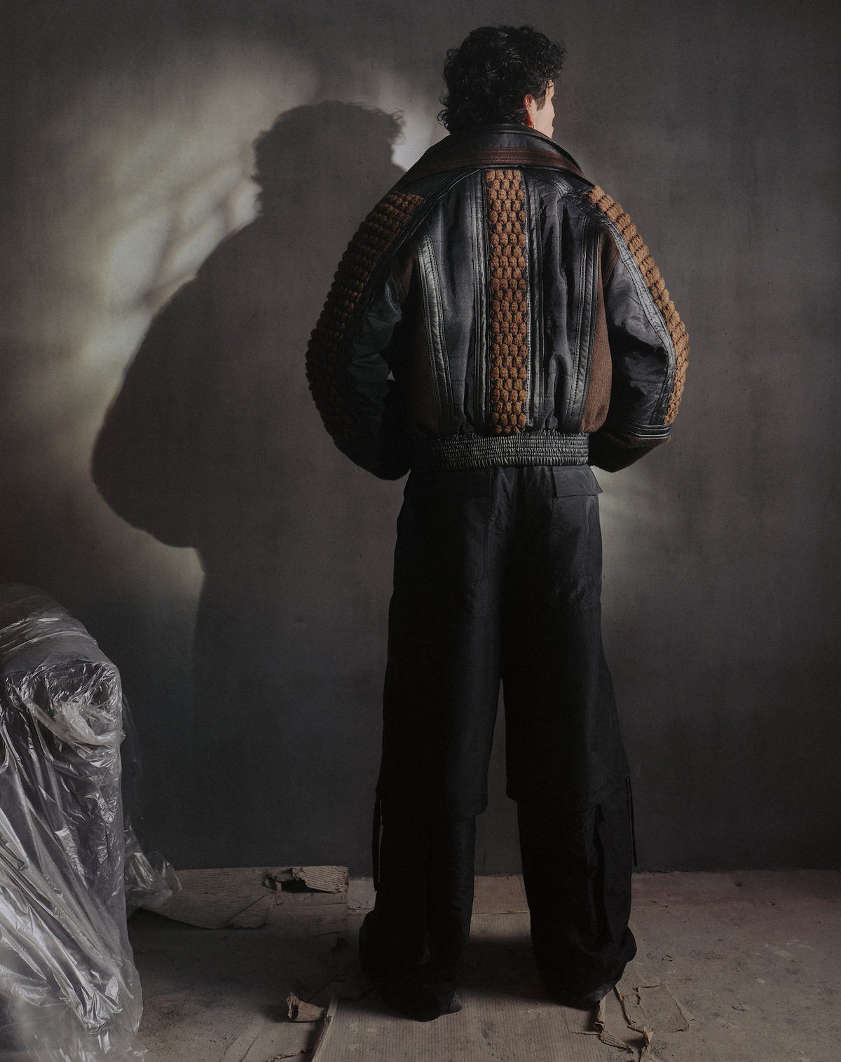 DOUBLE-COLLAR LEATHER JACKET