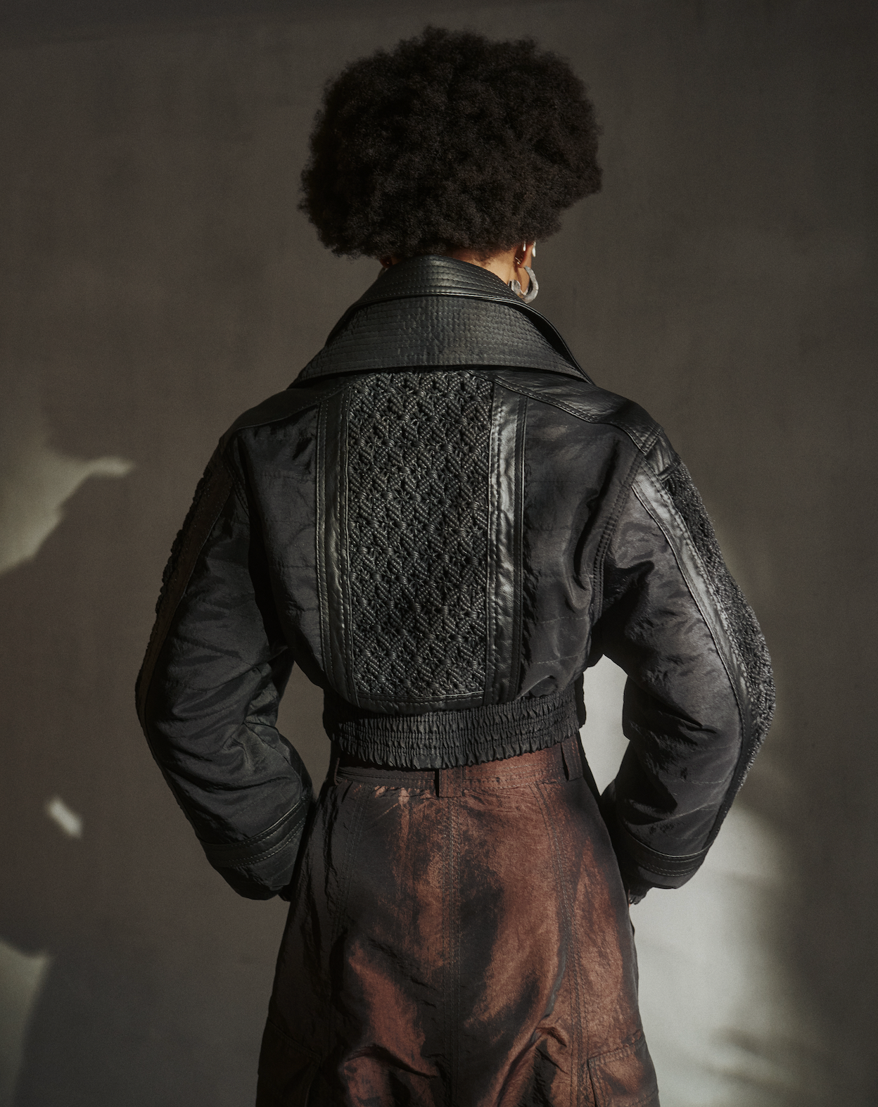 CROP JACKET MACRAMÉ DOUBLE  COLLAR